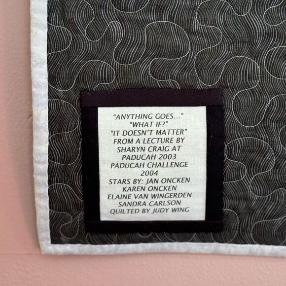 Vintage Handmade Cottage Quilted Wall Hanging in Bright Tropical Cotton Batiks - Picture 7 of 7